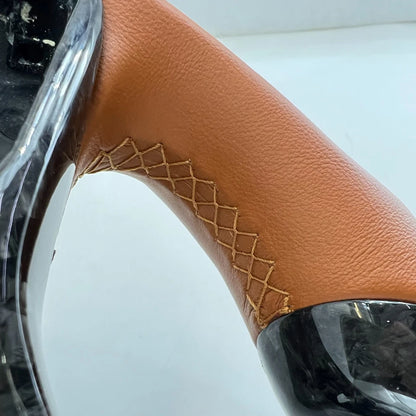Mpcustom for Chevrolet Corvette C7 2014-2019 carbon fiber steering wheel brown stitching